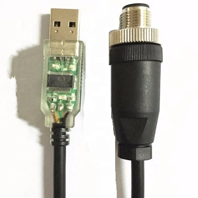 Cabo de Conversão Rs485 para m8 M12 para Cabo Ftdi Serial Usb M12 Rs485