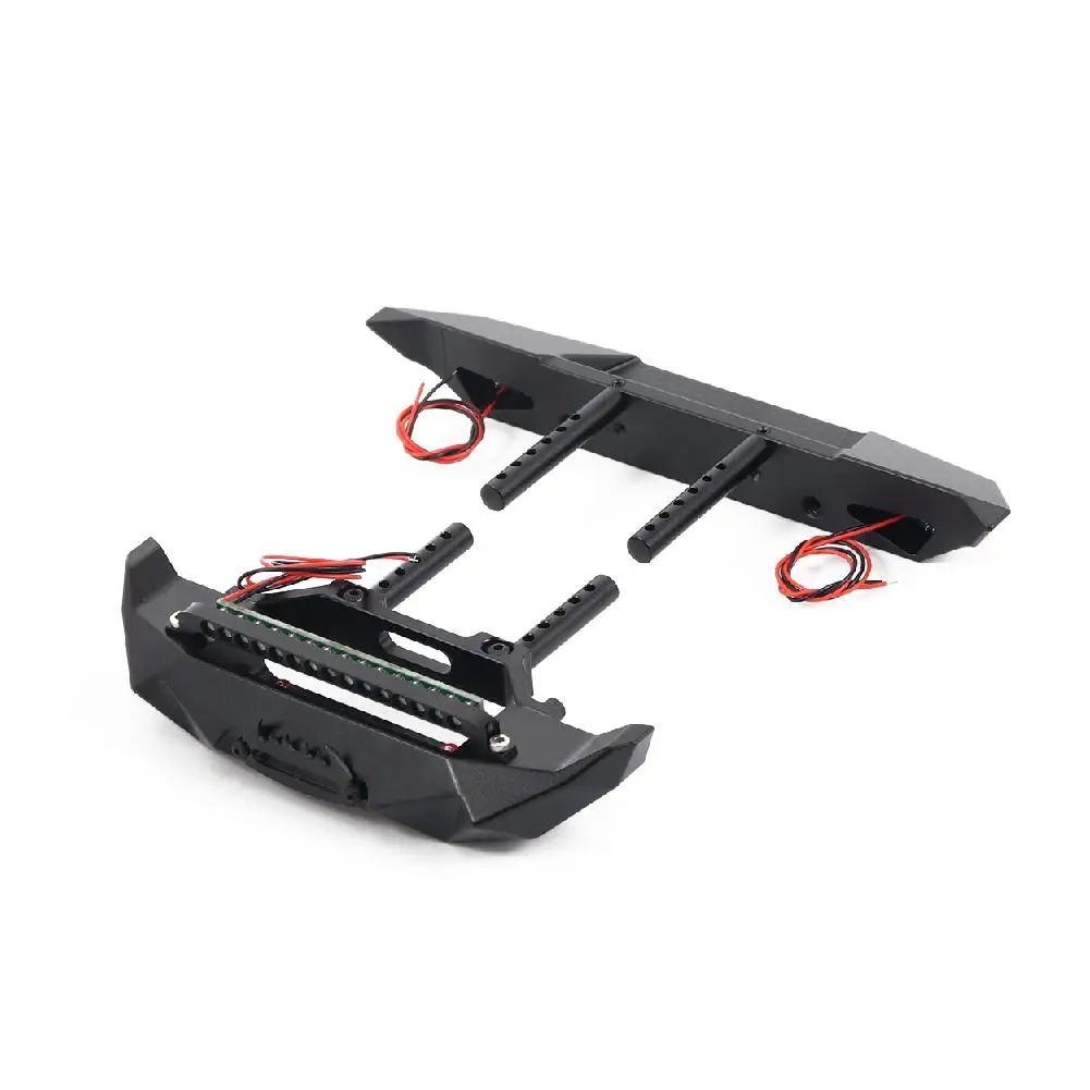 

RCtown Metal Front Rear Bumper with LED Light for 1/10 RC Crawler Axial SCX10 90046 90047 Traxxas TRX4 RGT 86100 RC Accessories
