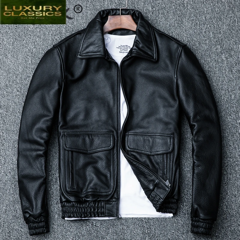 

Мужская одежда из размера плюс натуральной коровьей кожи, мотоциклетная куртка в Корейском стиле, 2021, 100%, 1813