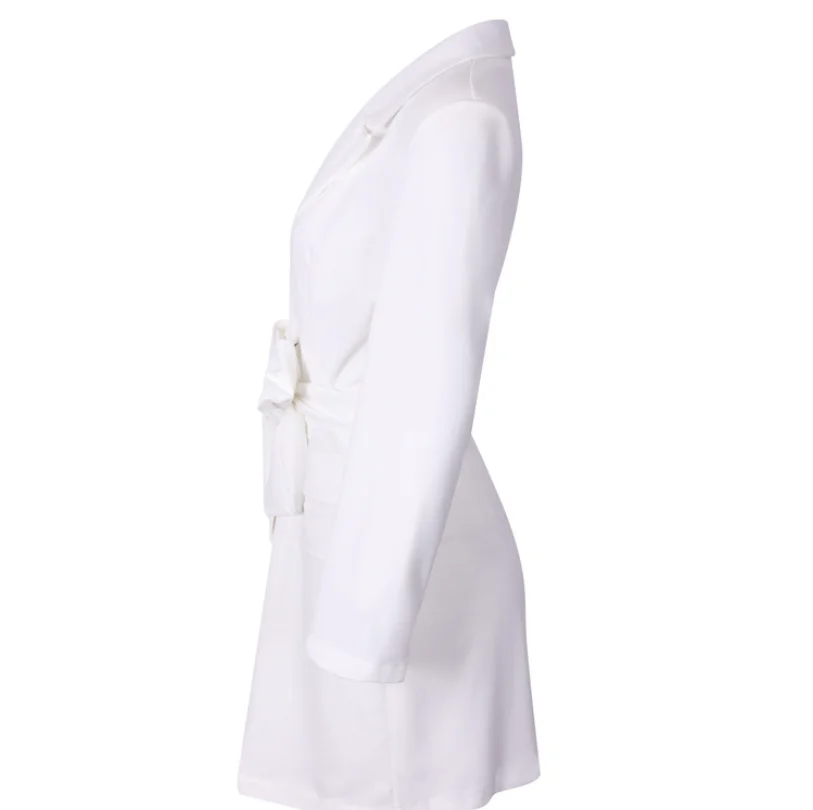 Женский костюм с длинным рукавом высокой талией двубортный пиджак Осень