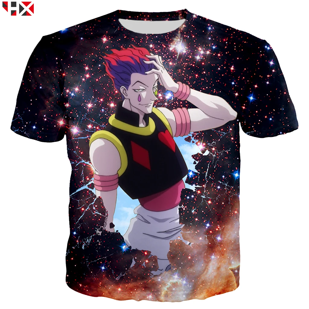 Аниме Hisoka Hunter X Футболка Мужская/Женская 3D печатная Повседневная футболка с