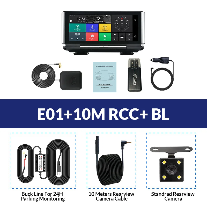 E-ACE E01 Автомобильный видеорегистратор gps 4G навигационный трекер " Android 5,1 Автомобильная камера wifi 1080P ADAS видео рекордер для автомобильных навигаторов туризма