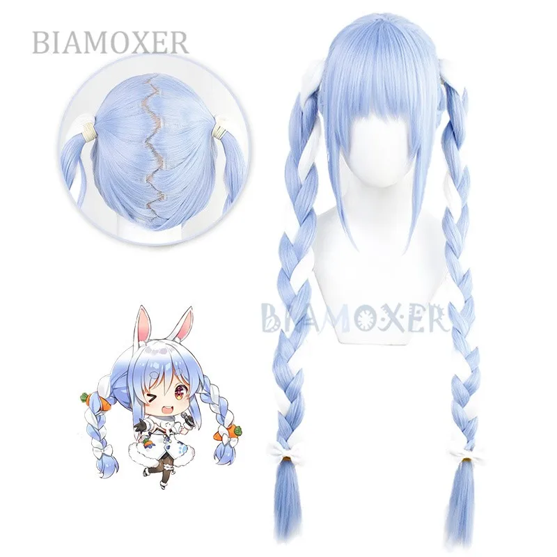 Парик VTuber Bunny Girl Usada Beijing Ora косы Hololive фантазия косплей длинные плетеные волосы