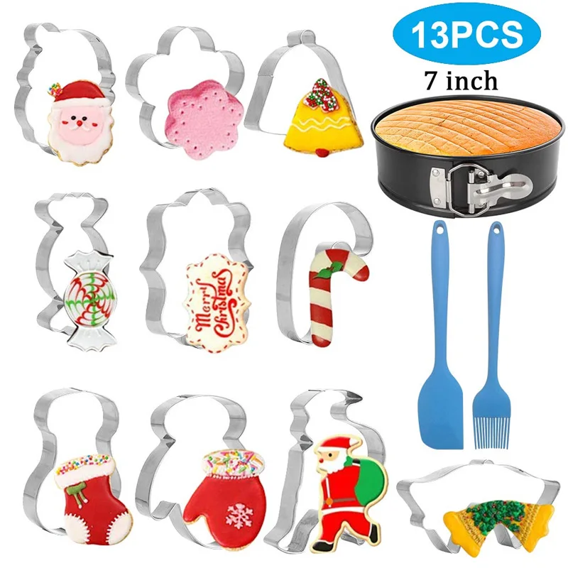 13 шт. набор резаков для печенья с пружинной формой сковороды из нержавеющей стали