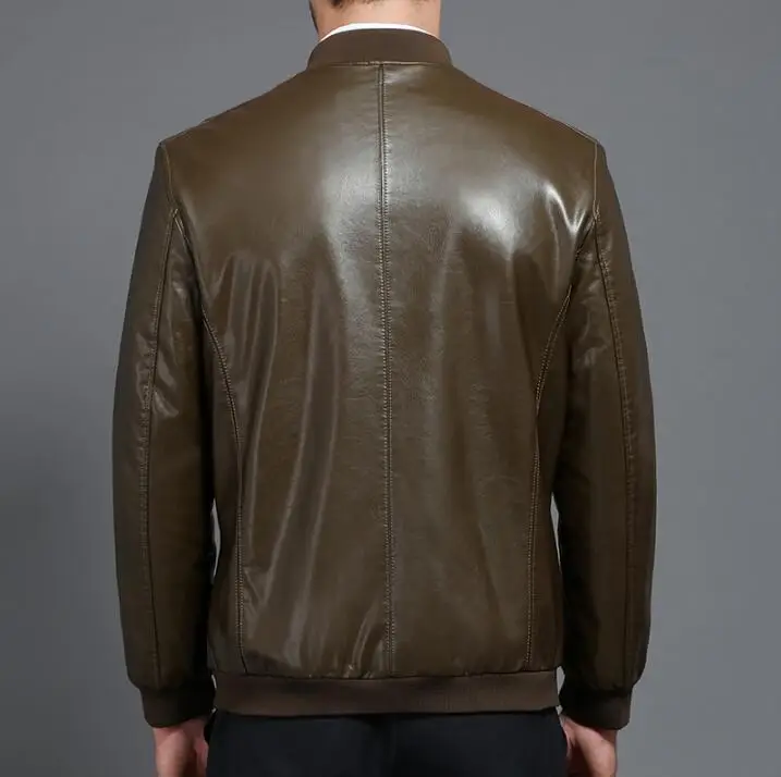 Куртка мужская из овечьей кожи модная деловая Повседневная Верхняя одежда