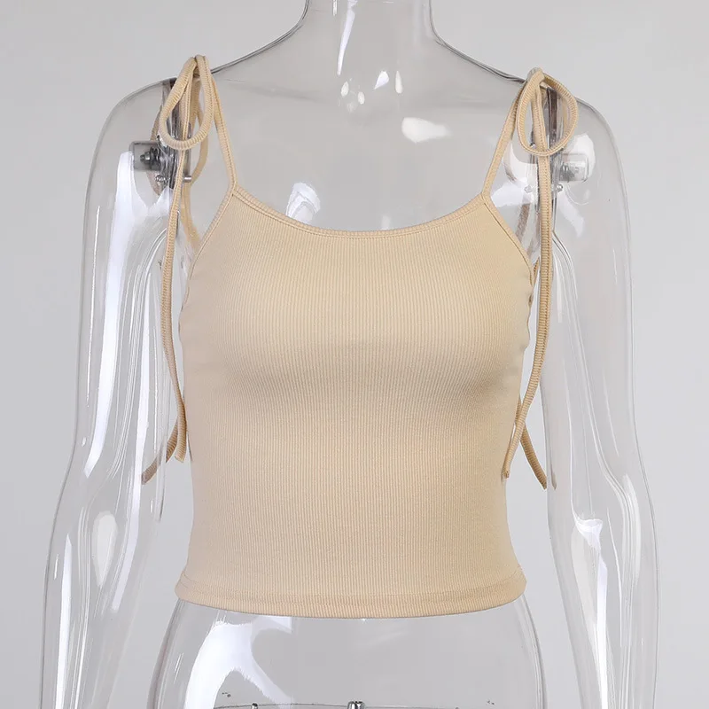 

Summer Women's Vest Bottoming Top 2021 New Sexy Slim Backless Strappy Camisole