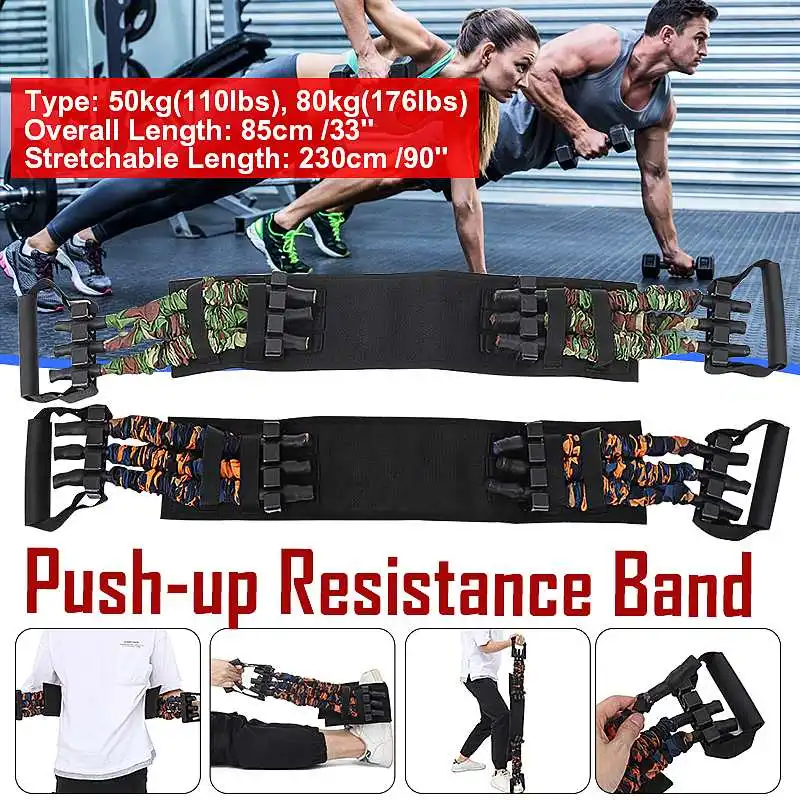 

Push Up Resistance Bands Bench Press Removable Chest Muscle Builder Arm Expander Home Workouts Gym Fitness Training Equipment