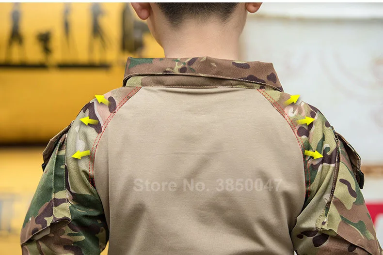 Военная форма WW2 для мальчиков-подростков; тактическая Боевая куртка; комплект со штанами; Камуфляжный комплект с принтом «Джунгли»; комплект из 2 предметов; детский специальный армейский костюм спецназа