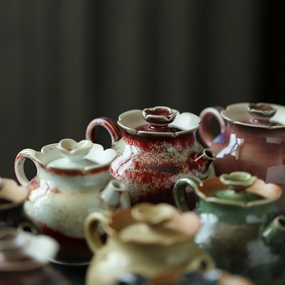 Чайник цветочный китайский в стиле ретро 180 мл|Чашки и соусницы| |