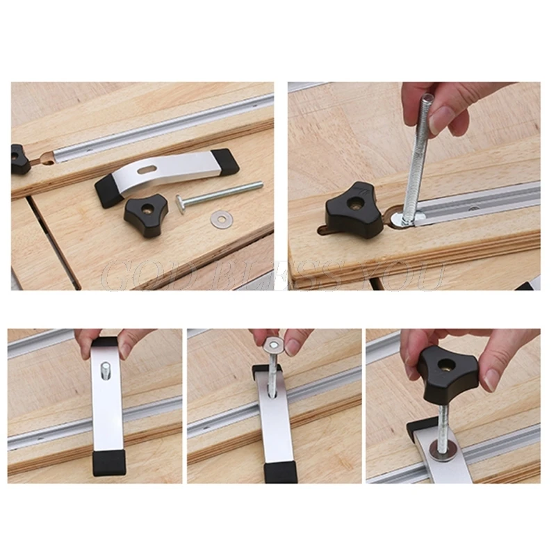 

30/40/50/60cm T-track T-slot Miter Track Jig Fixture Slot T-Slot Miter 19x9.5mm For Table Saw Router Table Woodworking Tool