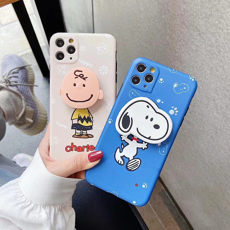 Чехол для телефона с мультяшным рисунком Charlie Brown Dog iphone 7 8 Plus мягкая складная