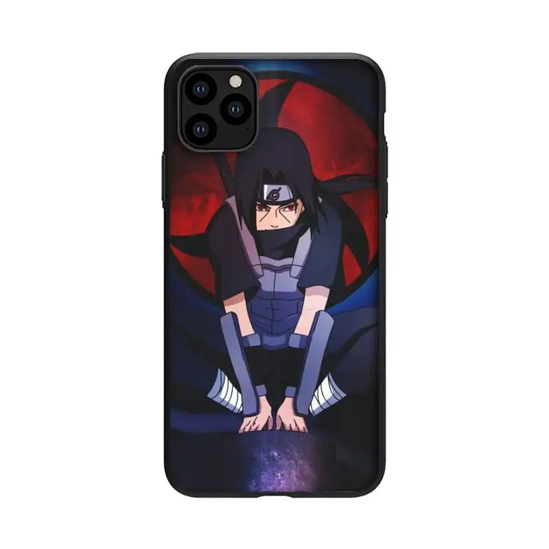 

Hot Anime Itachi Kakashi Sasuke Phone Case For Black-Iphone 5s 6 6s 7 8 11 12 X Xs Xr Pro Plus Max Mini Fundas Cover
