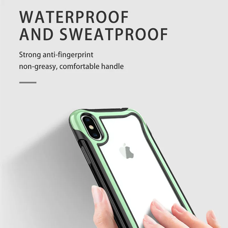Чехол для телефона iPhone 11 Pro Max 6 6S 7 8 Plus X XR XS противоударный мягкий ТПУ + PC Прозрачный