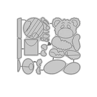 2020 new hot bear metal cutting dies stencils and scrapbooking paper for animal foil 3d die cut crafts supplies sets no stamp