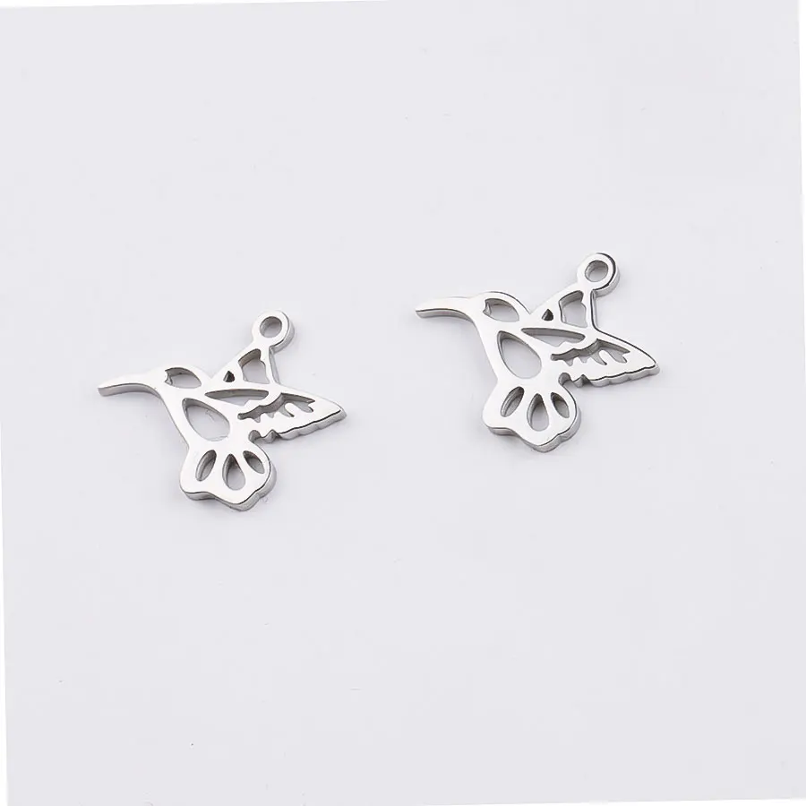 5 шт. ожерелье из нержавеющей стали с животными птицами Колибри кулон Новинка