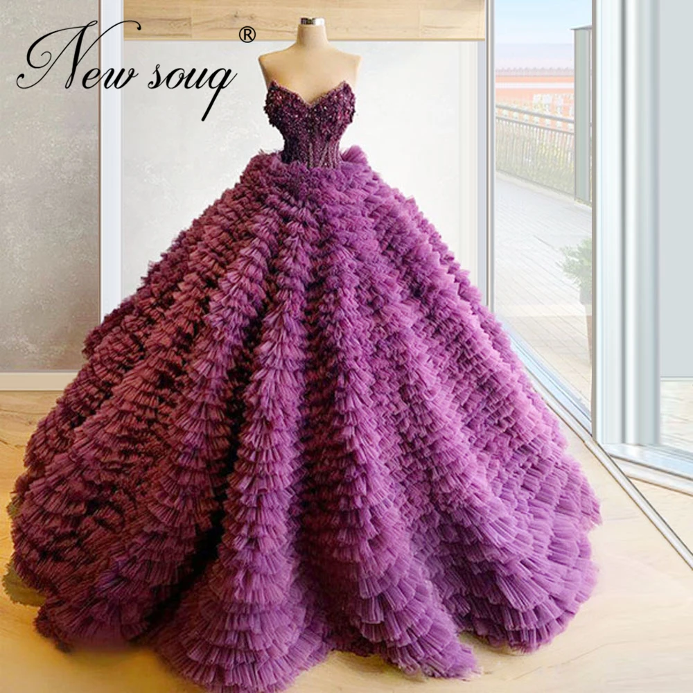 2020 многоярусные пышные наряды вечерние платья с бисером на заказ для Саудовской