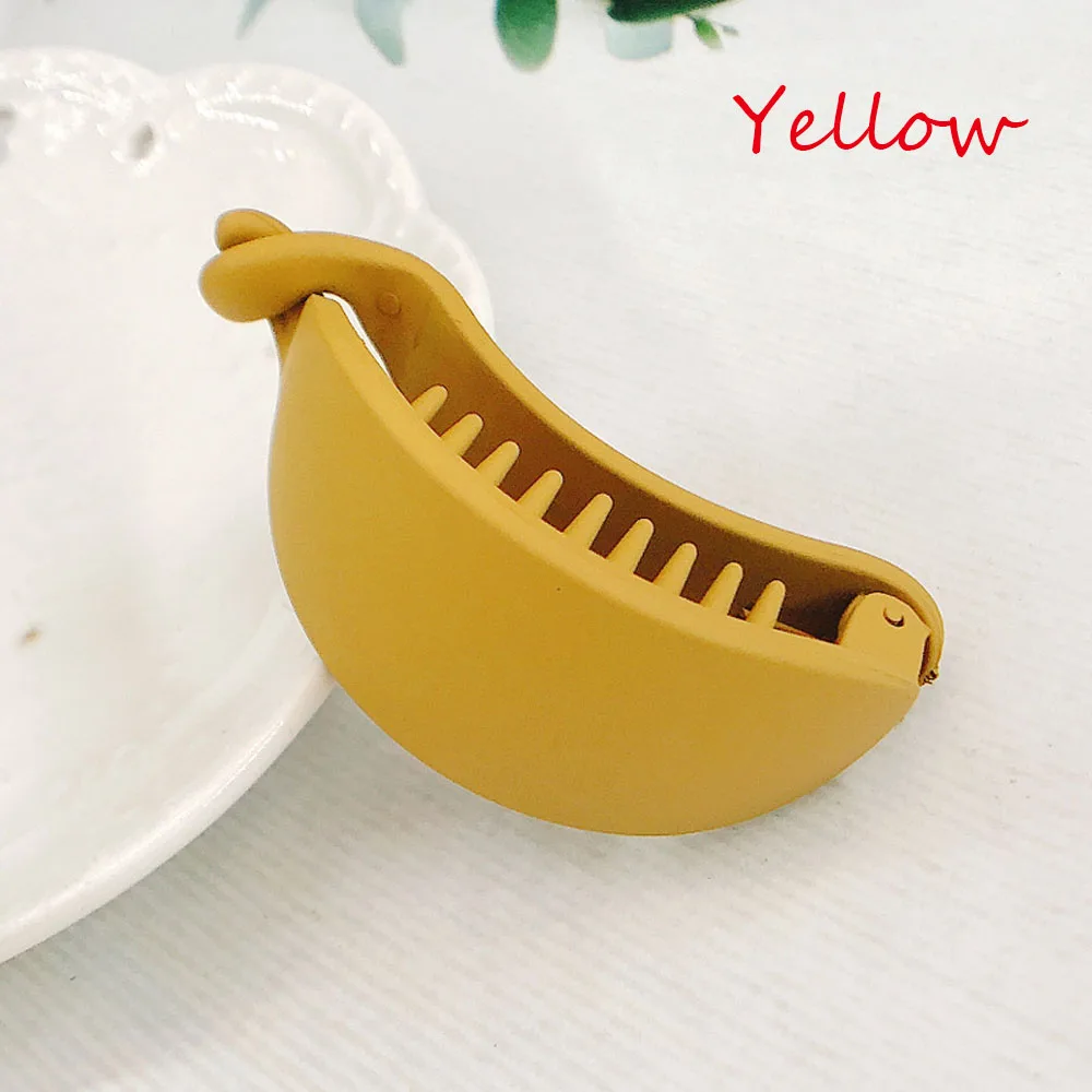 Заколка для волос в форме банана женщин матовая текстурная заколка хвоста