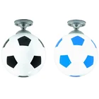 Стеклянный светодиодный потолочный светильник с футбольным мячом для детской комнаты, светодиодная лампа для спальни, бара, потолочный светильник для дома