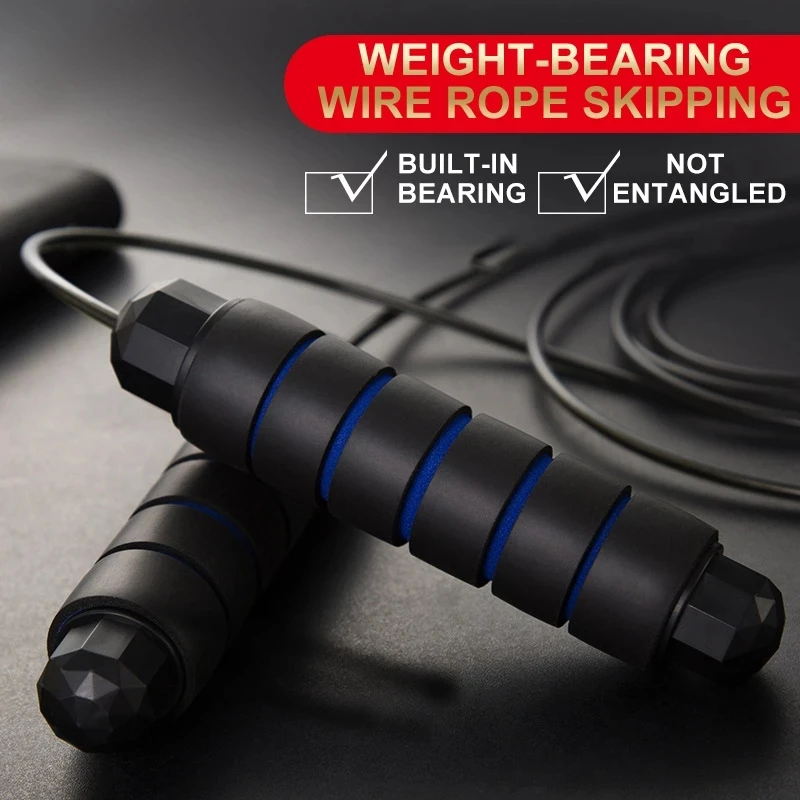 

Jump Rope Tangle-Free Rapid Speed Jumping Rope Cable With Balls Bearings Steel Skipping Rope Gym Fitness Home Exercise Slim Body