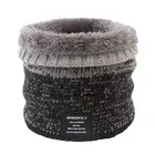 Вязаный теплый шарф унисекс, осенне-зимний шарф-снуд градиентного цвета, похожий на кассиру, шарфы для женщин, бандана, флисовый мужской шарф