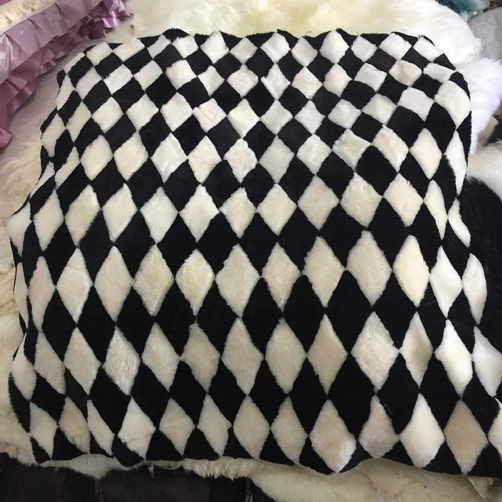 Одеяло из натуральной овечьей шкуры коврик для пикника натурального меха