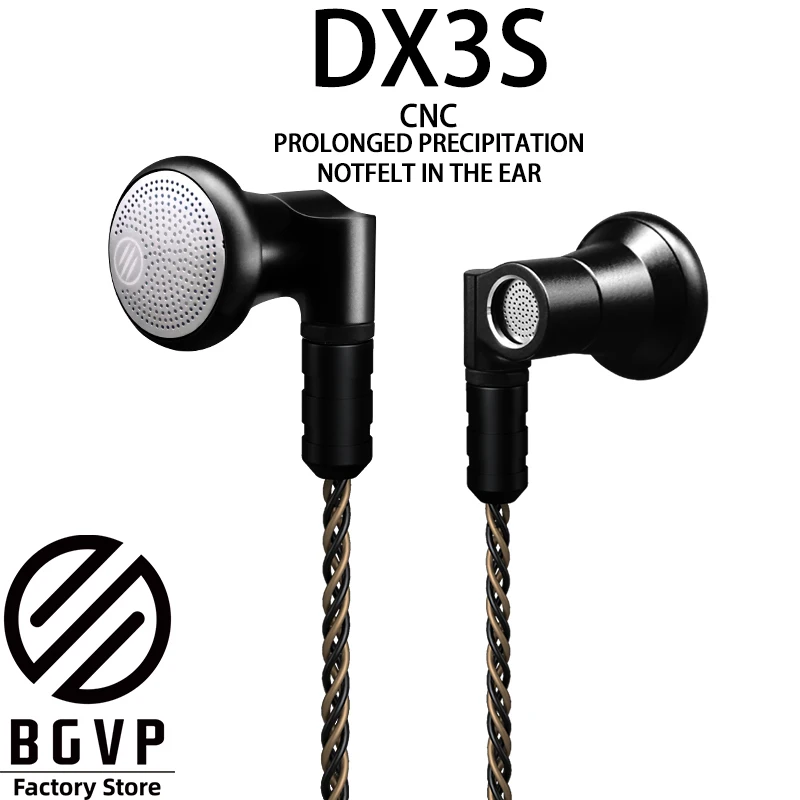 BGVP DX3s CNC Плоские наушники 3,5 мм Наушники DIY аудио монитор Сменные наушники для аудиофилов