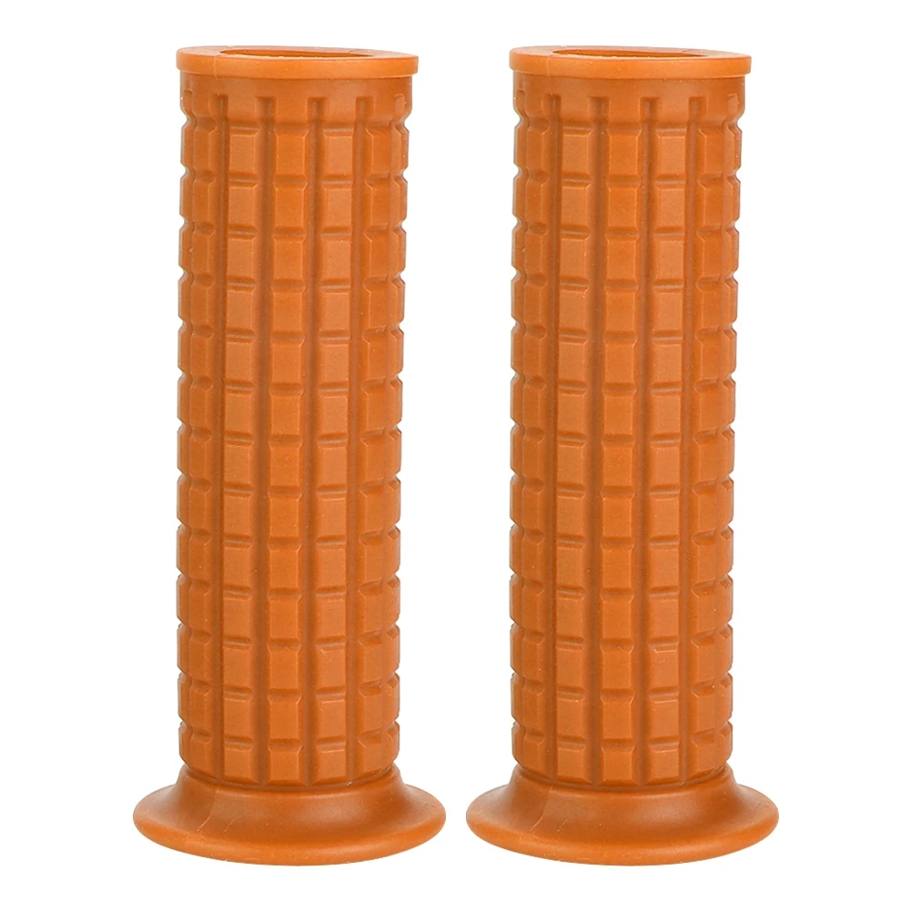 

7/8" 22mm Universal Retro Motorcycle Handle Bar Thruster Handlebar End Grips (Light Brown)