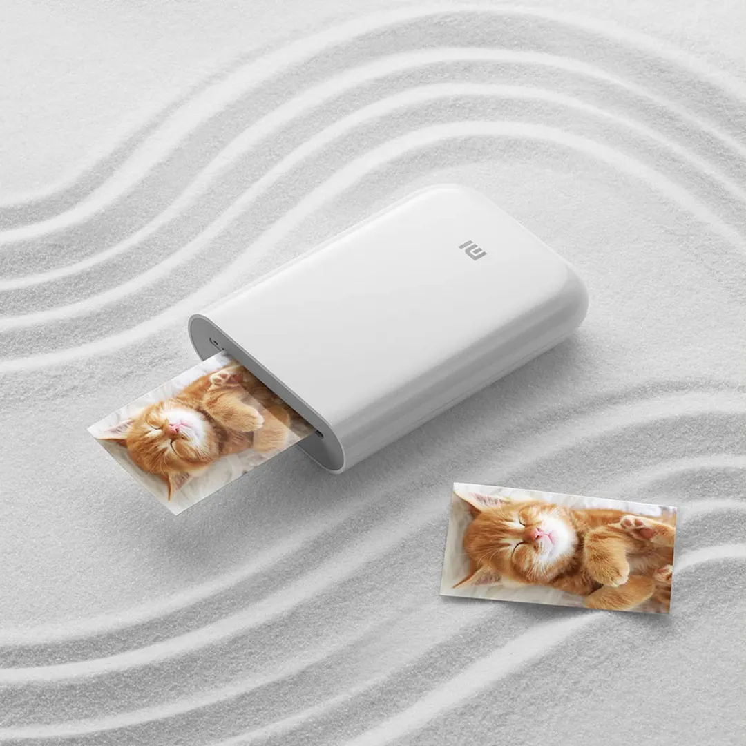 2021 Новый Xiaomi Карманный фотопринтер 3 дюймов фото 313x400 точек на дюйм 500 мАч