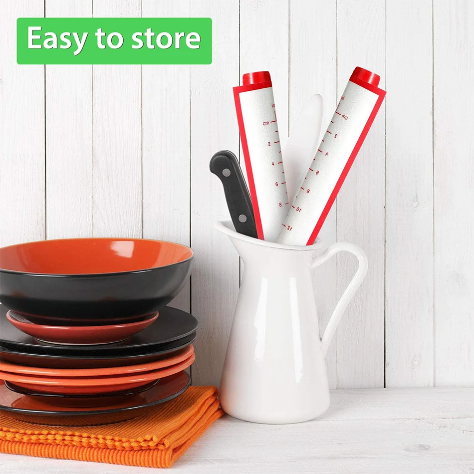 Силиконовый коврик для выпечки нескользящий теста раскатки с измерениями пасты