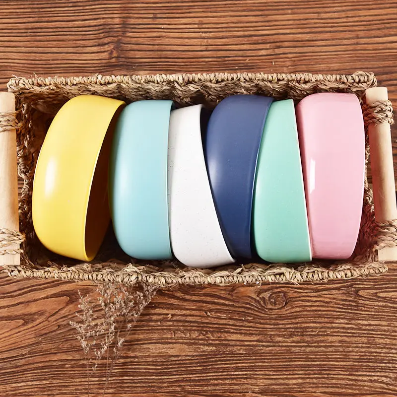 Керамическая миска в японском стиле для лапши бытовая керамическая салата