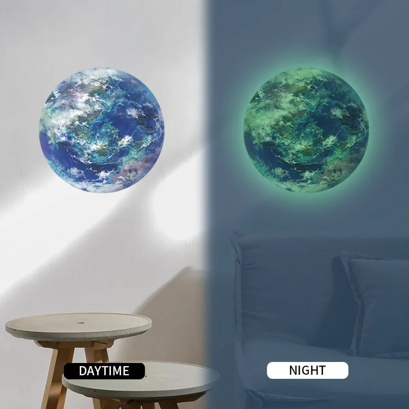 Зеленая светящаяся 3D Наклейка на стену для детской комнаты гостиной спальни