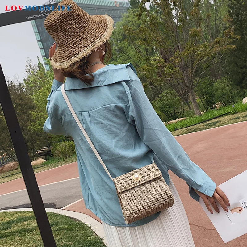 Женская сумочка через плечо мода 2019 летние женские пляжные соломенные сумки