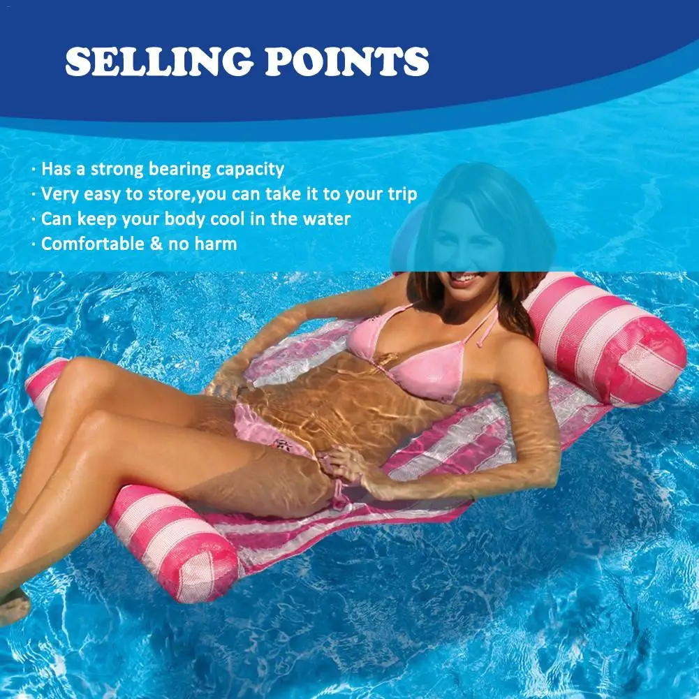 

Floating Water Hammock Float Lounger Floating Toys Iatable Floating Bed Chair Swimming Pool Foldable Iatable Hammock Bed