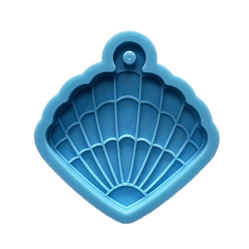 

Shiny Diy Shell Keychain Mould Silicone Epoxy Resin Molds DIY Necklace Jewellery Making Keychain Decoration