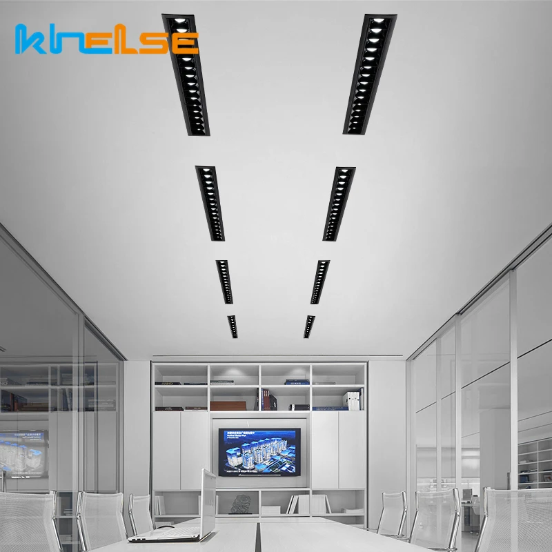 

Modern LED Square Embedded Downlight 2W/15W Long Strip Linear Commercial Lamp Living Room Corridor Office Ceiling Spot Lighting