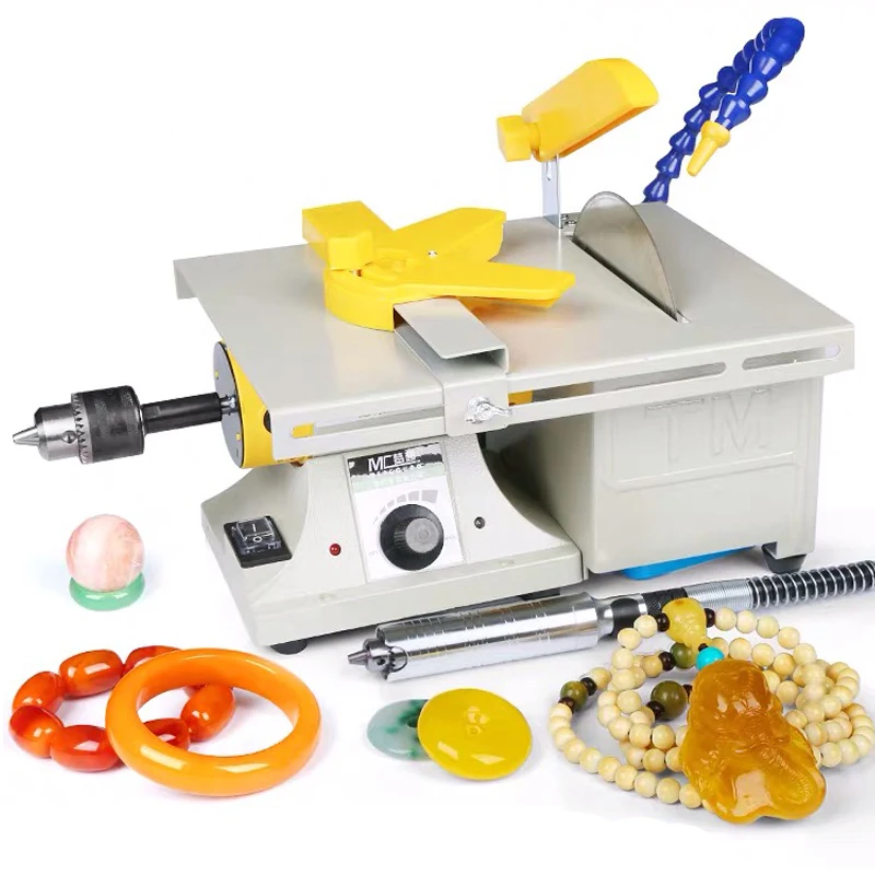 Мини 850 Вт многофункциональная Настольная пила полировщик камня Нефритовый