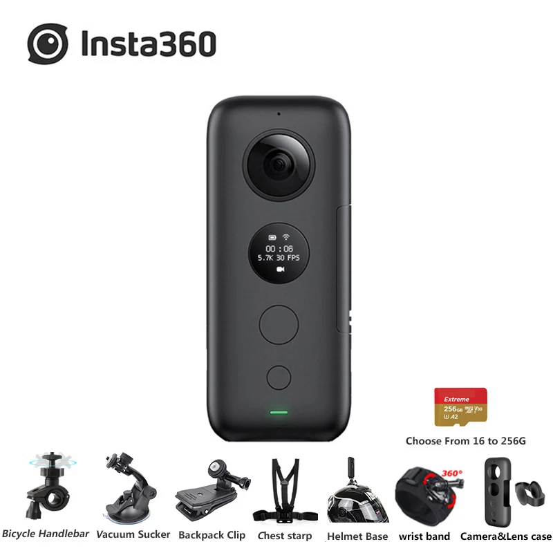 Insta360 one x 5,7 K 18MP Спортивная Экшн-камера для iPhone Android Insta 360 ONE X зарядное устройство время пули - Цвет: Bundle1