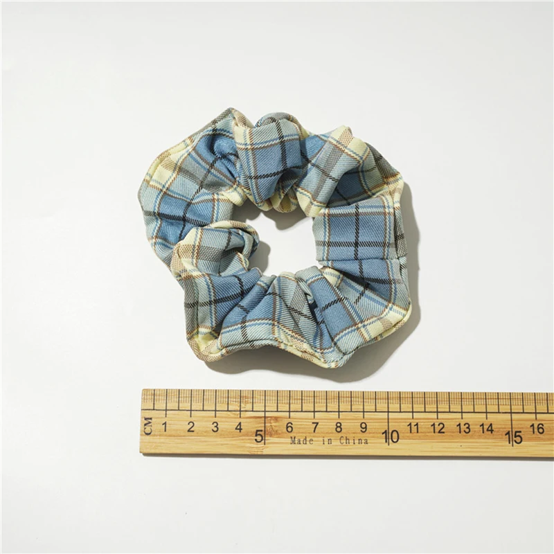 

Vintage Plaid Print Scrunchies Women Ponytail Hair Ring Korean Girls Rubber Bands Hair Accessories Elastic Hair Bands Headwear