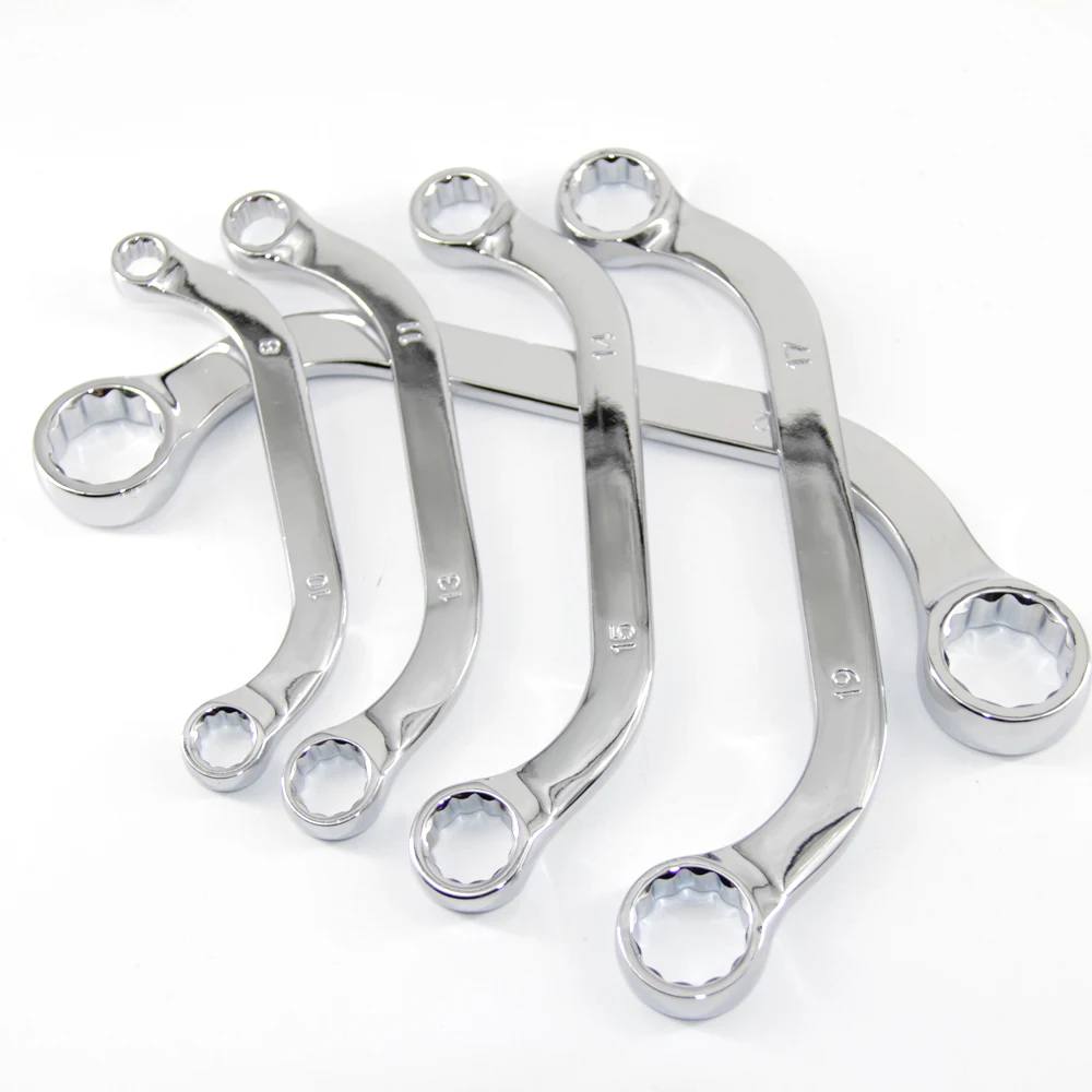 

5 Pcs Double Ended Ring Metric Wrench Set S-type or Half Moon Spanner