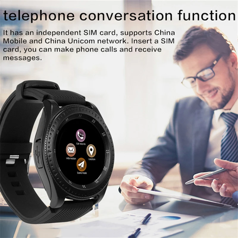 ESEED Z4 Bluetooth Смарт часы мужские 1 54 дюймовый сенсорный экран с камерой сим-карта TF