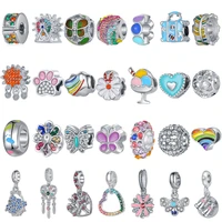 new fashion charm original diy cloud windmill butterfly colorful beading suitable for original pandora ladies bracelet jewelry