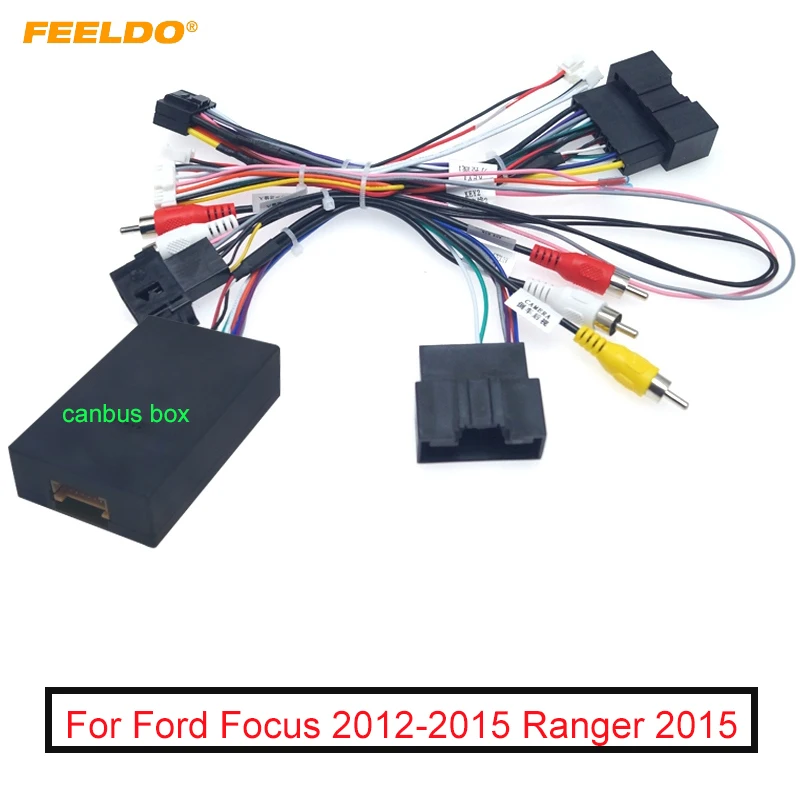 FEELDO автомобильный аудио 16PIN Android кабель питания адаптер с can-шиной коробка для Ford