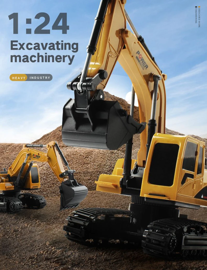 124 6ch радиоуправляемый экскава