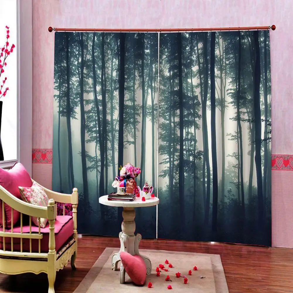 Пользовательские 3D занавески роскошные светонепроницаемые оконные зеркальные