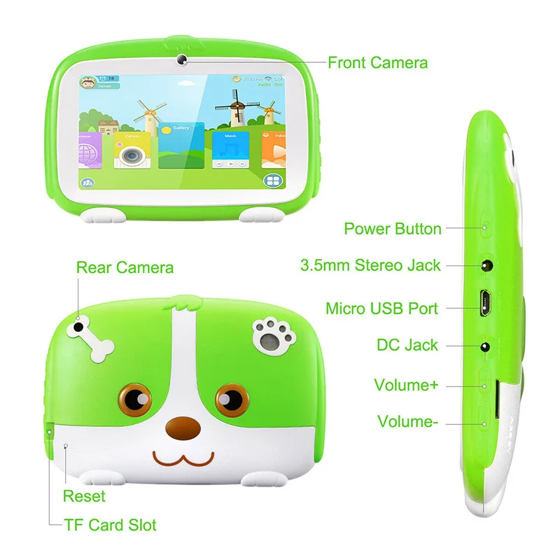 Детский развивающий планшет TIPTOP 7 дюймов Android 6 0 8 ГБ Wi Fi|ЖК-экраны и панели для