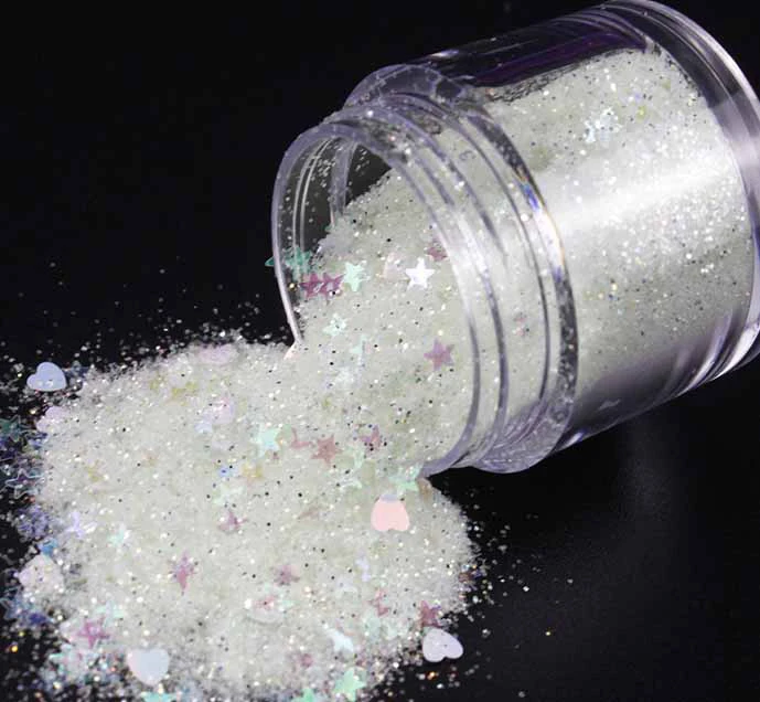 

20g/Bottle Holographic Nail Glitter Shiny Mix Star Moon Heart Flakes Irregular Paillette DIY Sequins Nail Art Decorations MA#13