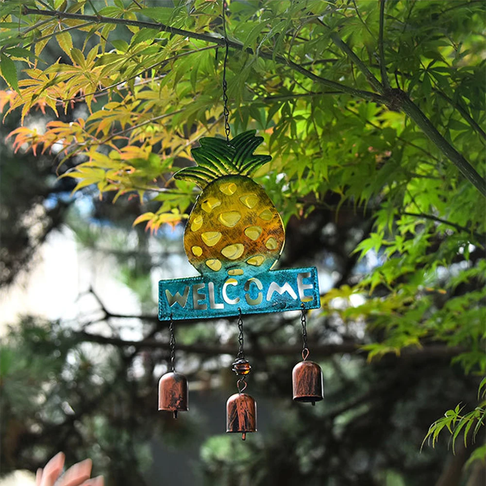 

Wind Chimes Welcome Brand Pineapple Wind Chime Home Hanging Craft Gift Wind Chimes Outdoor Hanging Pendant with Bells Decoration