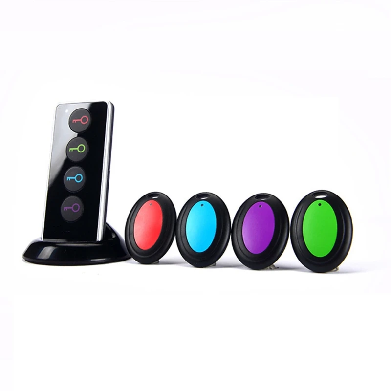 

Remote Key Finder, item Tracker/Wireless RF Item Locator with Base Support for Keys Pets Cell Phone (4 Receivers, 1 Remote H054