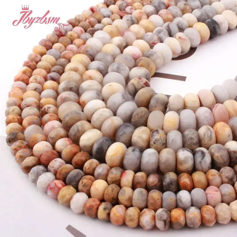 Rondelle разноцветные сумасшедшие кружевные Агаты рыхлый натуральный камень бусы