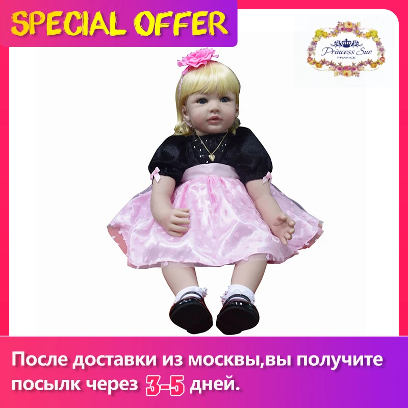 55 см Виниловая кукла принцессы для новорожденных Реалистичная девочек игрушка